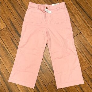 LOFT New Sz 14 Palmer Wide Leg Crop Pants - Pink